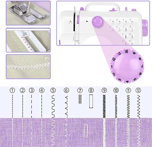 مجموعات ماكينة الخياطة للمنزل والمدرسة | آلة صغيرة بسرعتين مناسبة للمبتدئين للحرف اليدوية والإصلاحات المنزلية وبناء المهارات الممتعة مع الأطفال والكبار in Kuwait