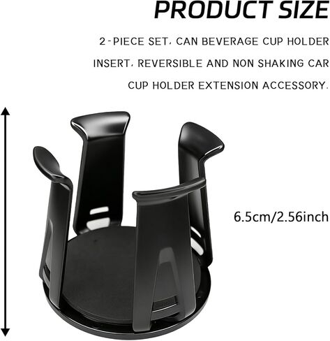 Car Cup Holder Expander, Adjustable Vehicle Energy Drink Holder Insert with Adaptive Clamping Arm Automotive Cups Holders Adapter for Car Slim Cans, Bottle Water Cups, Adhesive Drink Storage Rack in Saudi Arabia
