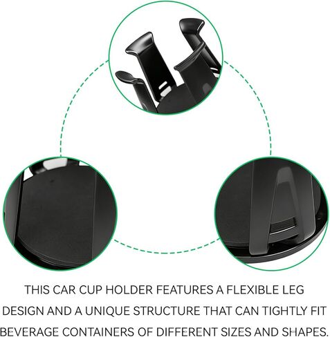 Car Cup Holder Expander, Adjustable Vehicle Energy Drink Holder Insert with Adaptive Clamping Arm Automotive Cups Holders Adapter for Car Slim Cans, Bottle Water Cups, Adhesive Drink Storage Rack in Saudi Arabia