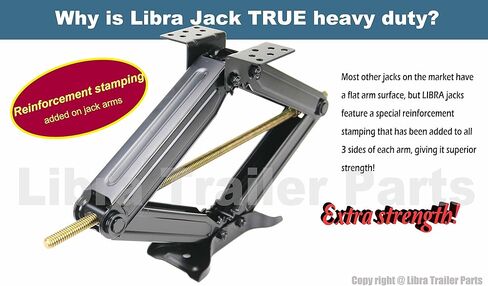 LIBRA Set of 2 30" 5000lbs RV Trailer Camper Stabilizer Leveling Scissor Jacks w/Dual Power Drill sockets & mounting Hardware Set in Saudi Arabia