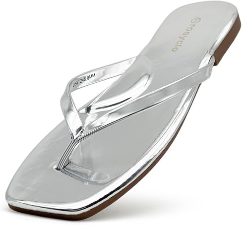 Women's Leather Flip Flops-Square Toe Arch Support Comfortable Slim Flats Sandals for Summer Beach Pool in Saudi Arabia
