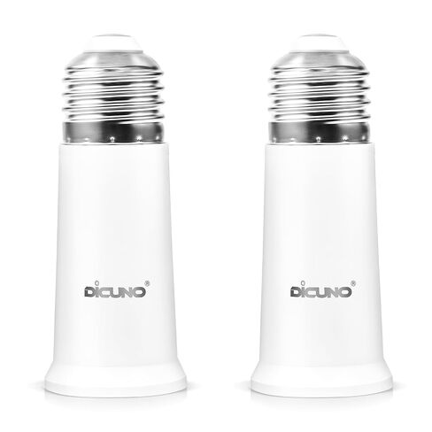 DiCUNO E26 Socket Extender, E26 to E26 Medium Screw Base, 2.56 Inch Extension Socket Adapter, Max 200W, Light Socket Extender, 2-Pack in Kuwait