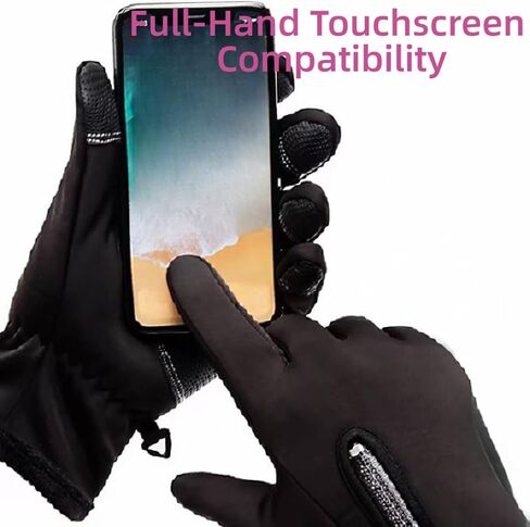 Men and Women’s 5-Layer Thermal Insulated Waterproof Windproof Warm Winter Snow Gloves with Zipper, Touchscreen Compatible for Skiing Hiking Cycling Running -10℉ Cold Weather in Saudi Arabia