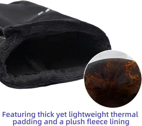 Men and Women’s 5-Layer Thermal Insulated Waterproof Windproof Warm Winter Snow Gloves with Zipper, Touchscreen Compatible for Skiing Hiking Cycling Running -10℉ Cold Weather in Saudi Arabia