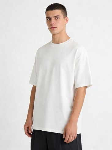Men Short Sleeve T-Shirt, Plain Casual Tee for Everyday Wear XS–XXL-White-XXL in Saudi Arabia