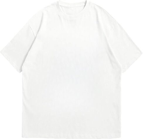 Men Short Sleeve T-Shirt, Plain Casual Tee for Everyday Wear XS–XXL-White-XXL in Saudi Arabia