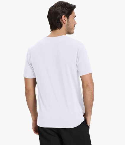 BAMBOO COOL Men's Crewneck T-Shirts Short Sleeve Heavy Weight Tees Moisture Wicking Casual Basic T Shirt in Saudi Arabia