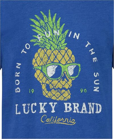 تي شيرت Lucky Brand للأولاد بأكمام قصيرة ورقبة دائرية، ناعم، مريح، مريح، أناناس دلفت هيذر، 14-16 in Saudi Arabia