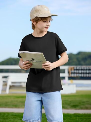 Haloumoning Boys Short Sleeve T-Shirts Kids Casual Summer Crewneck Shirts Fashion Tops Tees 5-14 Years in Saudi Arabia