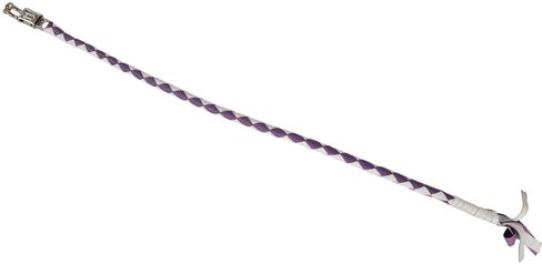 Milwaukee Leather 36'' Genuine Leather Whip - White and Blue Get Back Whip for Handlebar - Biker Whip - MP7900 - One Size in Saudi Arabia