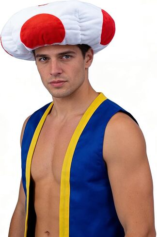 Mushroom Costume Accessory Kit - (Mushroom Hat+Top), Suitable for Halloween and Parties in Saudi Arabia
