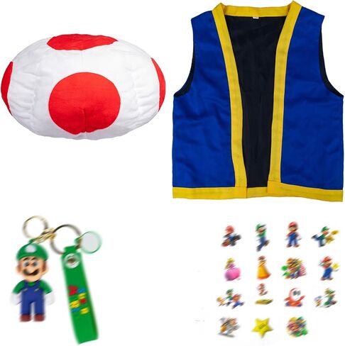 Mushroom Costume Accessory Kit - (Mushroom Hat+Top), Suitable for Halloween and Parties in Saudi Arabia
