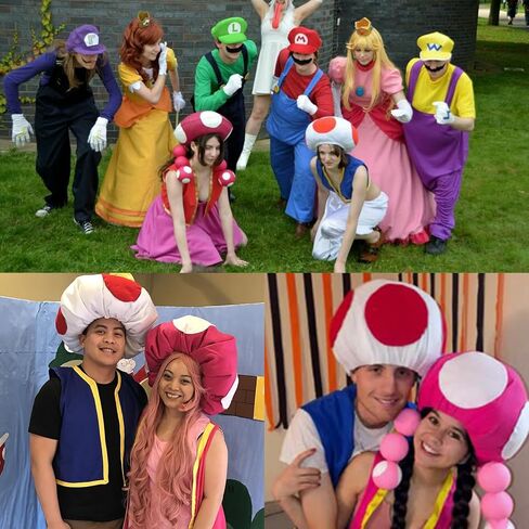 Mushroom Costume Accessory Kit - (Mushroom Hat+Top), Suitable for Halloween and Parties in Saudi Arabia