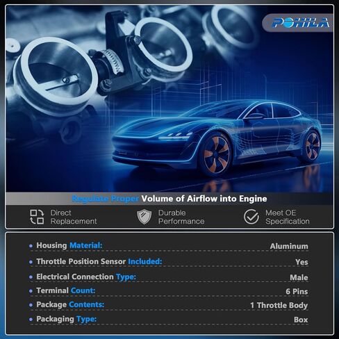 Electronic Throttle Body Compatible with Jeep Patriot Compass 2007-2017, Dodge Avenger Caliber Journey, Chrysler 200 Sebring - 1.8L 2.0L 2.4L, Replaces 4891735AC, 4891735AD in Kuwait