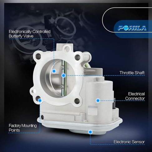 Electronic Throttle Body Compatible with Jeep Patriot Compass 2007-2017, Dodge Avenger Caliber Journey, Chrysler 200 Sebring - 1.8L 2.0L 2.4L, Replaces 4891735AC, 4891735AD in Kuwait