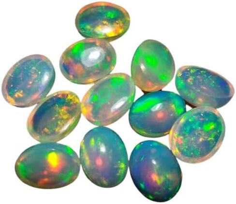 Natural AAAA Grade Multi Color Oval Shape Rainbow Fire Play Ethiopian Welo Loose Gemstone in Saudi Arabia