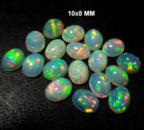Natural AAAA Grade Multi Color Oval Shape Rainbow Fire Play Ethiopian Welo Loose Gemstone in Saudi Arabia