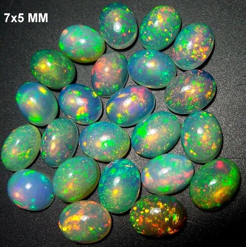 Natural AAAA Grade Multi Color Oval Shape Rainbow Fire Play Ethiopian Welo Loose Gemstone in Saudi Arabia