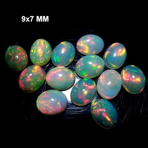 Natural AAAA Grade Multi Color Oval Shape Rainbow Fire Play Ethiopian Welo Loose Gemstone in Saudi Arabia