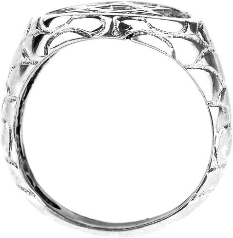 Claddagh Gold Men's Solid 925 Sterling Silver Textured Star of David Ring in Saudi Arabia