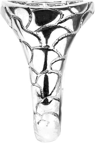 Claddagh Gold Men's Solid 925 Sterling Silver Textured Star of David Ring in Saudi Arabia