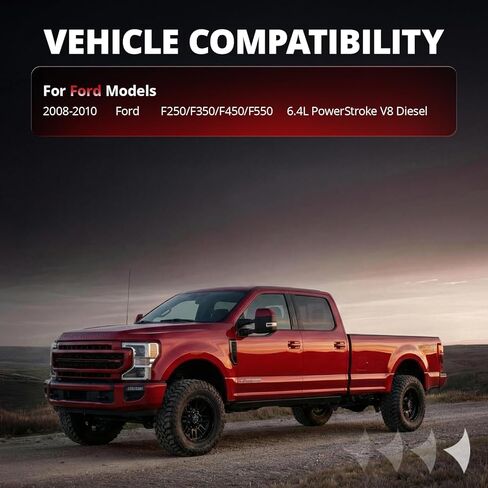أنابيب المبرد الداخلي EVIL ENERGY المتوافقة مع 2008-2010 Ford F250/F350/F450/F550 6.4L PowerStroke V8 ديزل، طقم أنابيب المبرد الداخلي من الألومنيوم الجانب الساخن، فضي in Kuwait