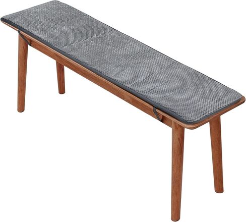 Bench Cushion 38 Inch x 12 In for Outdoor Indoor Furniture, Non-slip Seat Pad Mat Cover Replacement for Banquette Pew Patio Porch Swing Loveseat Garden Lounger Dining Kitchen Picnic Table Chair, Grey in Saudi Arabia