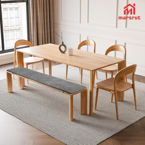 Bench Cushion 38 Inch x 12 In for Outdoor Indoor Furniture, Non-slip Seat Pad Mat Cover Replacement for Banquette Pew Patio Porch Swing Loveseat Garden Lounger Dining Kitchen Picnic Table Chair, Grey in Saudi Arabia