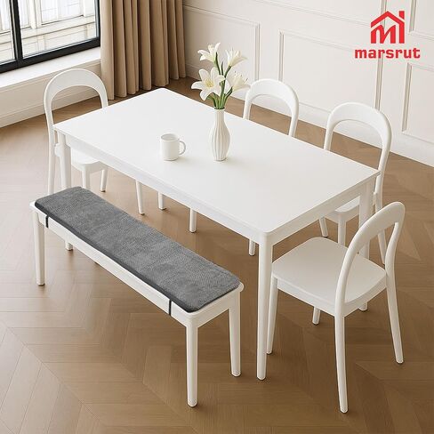 Bench Cushion 38 Inch x 12 In for Outdoor Indoor Furniture, Non-slip Seat Pad Mat Cover Replacement for Banquette Pew Patio Porch Swing Loveseat Garden Lounger Dining Kitchen Picnic Table Chair, Grey in Saudi Arabia