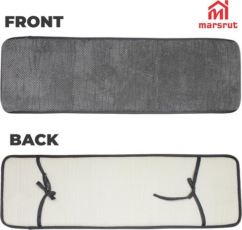 Bench Cushion 38 Inch x 12 In for Outdoor Indoor Furniture, Non-slip Seat Pad Mat Cover Replacement for Banquette Pew Patio Porch Swing Loveseat Garden Lounger Dining Kitchen Picnic Table Chair, Grey in Saudi Arabia