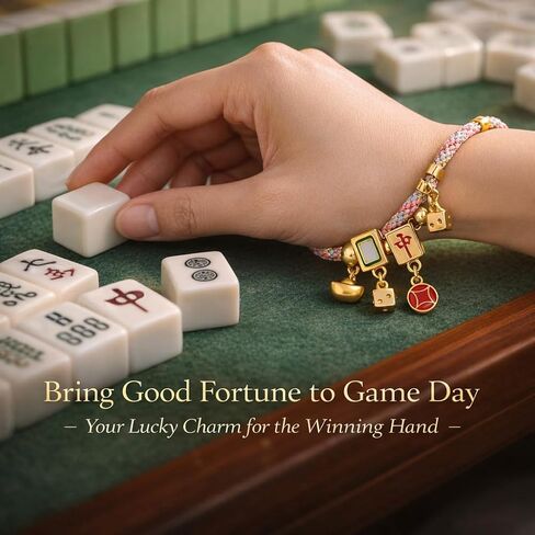 سوار ماهجونج للنساء - سوار ساحر من مجوهرات ماجونج لطيف + لاكي - هدايا ماجونج لعيد الميلاد والكريسماس وعيد الأم ويوم اللعبة in Kuwait