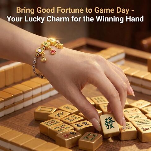 سوار ماهجونج للنساء - سوار ساحر من مجوهرات ماجونج لطيف + لاكي - هدايا ماجونج لعيد الميلاد والكريسماس وعيد الأم ويوم اللعبة in Kuwait