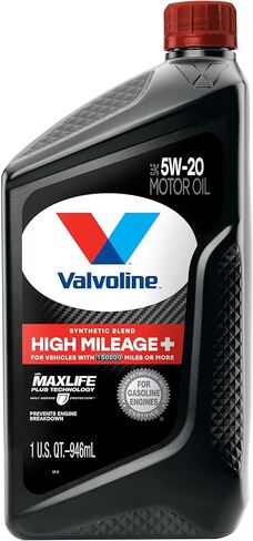 زيت محرك Valvoline عالي الأميال مع تقنية MaxLife SAE 5W-30، 5 QT (881163) in Kuwait