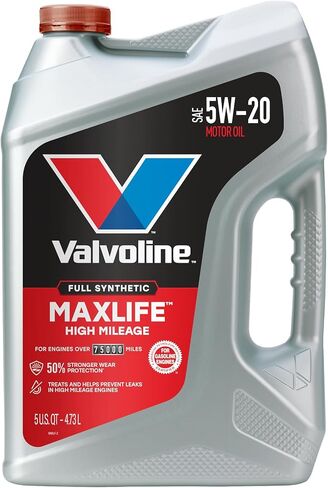 زيت محرك Valvoline عالي الأميال مع تقنية MaxLife SAE 5W-30، 5 QT (881163) in Kuwait