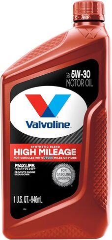 زيت محرك Valvoline عالي الأميال مع تقنية MaxLife SAE 5W-30، 5 QT (881163) in Kuwait