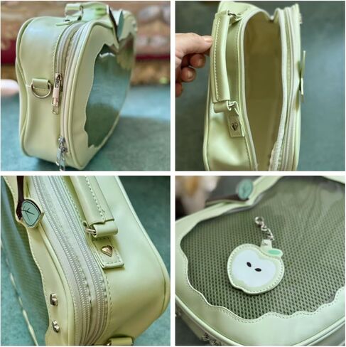 حقيبة ظهر Ita Bag باللون الأخضر على شكل تفاحة وحقيبة يد وحقيبة يد، عرض دبوس الرسوم المتحركة، هدية لأصدقائها in Saudi Arabia