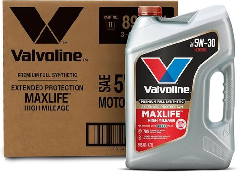 زيت محرك Valvoline عالي الأميال مع تقنية MaxLife SAE 5W-30، 5 QT (881163) in Kuwait