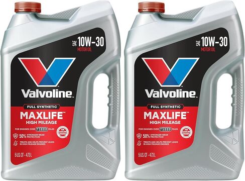 زيت محرك Valvoline عالي الأميال مع تقنية MaxLife SAE 5W-30، 5 QT (881163) in Kuwait