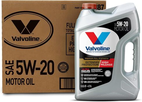 زيت محرك Valvoline عالي الأميال مع تقنية MaxLife SAE 5W-30، 5 QT (881163) in Kuwait