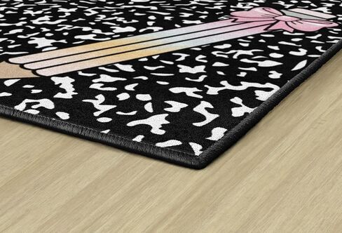 Flagship Carpets Book Club Composition Notebook With Bow Pencil Educational Area Rug for Kids Room, Children's Classroom Rug for Teaching and Playroom, 5' X 7'6" in Saudi Arabia
