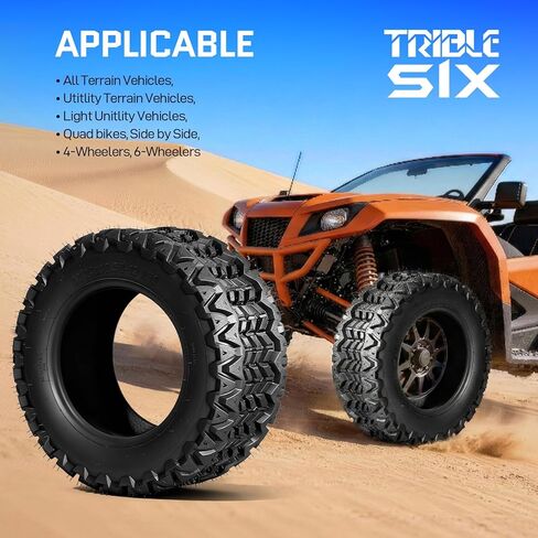 TRIBLE SIX 23x10.5-12 ATV/UTV Tires,23x10.5x12 All-Terrain Mud & Trail Tires,6PR,Tubeless,Set of 2 in Saudi Arabia