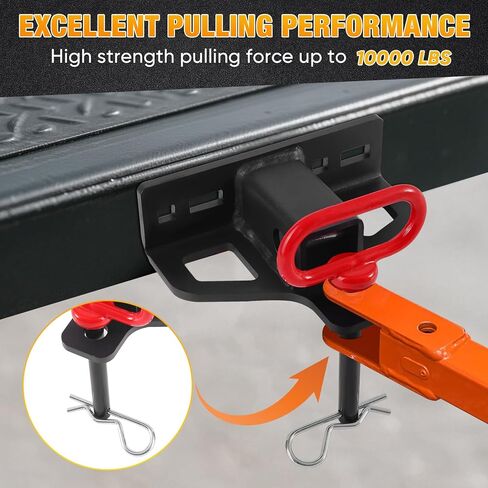 وصلة وصلة جزازة العشب بدون دوران مع جهاز استقبال 2 بوصة، وصلة استقبال مقطورة فولاذية شديدة التحمل بسمك 6 مم مع دبوس ومشابك وصلة مقطورة، مثالية لجرار جزازة العشب وعربة الجولف in Kuwait