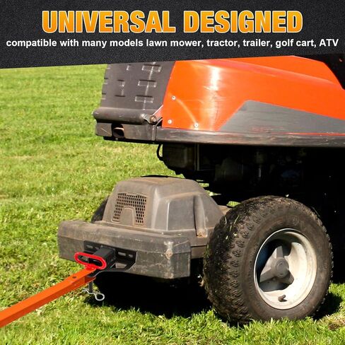 وصلة وصلة جزازة العشب بدون دوران مع جهاز استقبال 2 بوصة، وصلة استقبال مقطورة فولاذية شديدة التحمل بسمك 6 مم مع دبوس ومشابك وصلة مقطورة، مثالية لجرار جزازة العشب وعربة الجولف in Kuwait