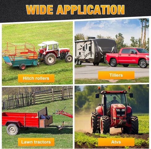 وصلة وصلة جزازة العشب بدون دوران مع جهاز استقبال 2 بوصة، وصلة استقبال مقطورة فولاذية شديدة التحمل بسمك 6 مم مع دبوس ومشابك وصلة مقطورة، مثالية لجرار جزازة العشب وعربة الجولف in Kuwait