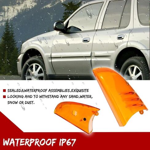 2X Left & Right Turn Signal Light Lens ABS-2007-2004 2002-2009 for Buick for Rainier, for Chevy for Trailblazer EXT, for GMC for Envoy, for Olds for Bravada 2pc in Kuwait