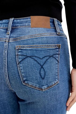 Judy Blue Classic Mid Rise Embroidered Cuffed Boyfriend in Saudi Arabia