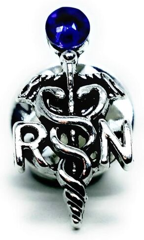 BSN RN Nursing Cudtom Lapel nurse pin for pinning ceremony with birthstone silver tone in Kuwait