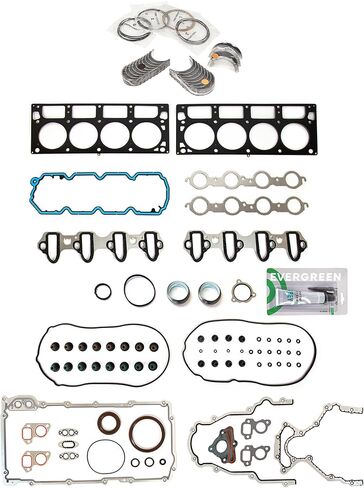 Evergreen SA-3129803319-6 Full Gasket Set Bearings Rings Compatible With/For 10-13 Cadillac Chevrolet GMC 6.0L OHV in Saudi Arabia