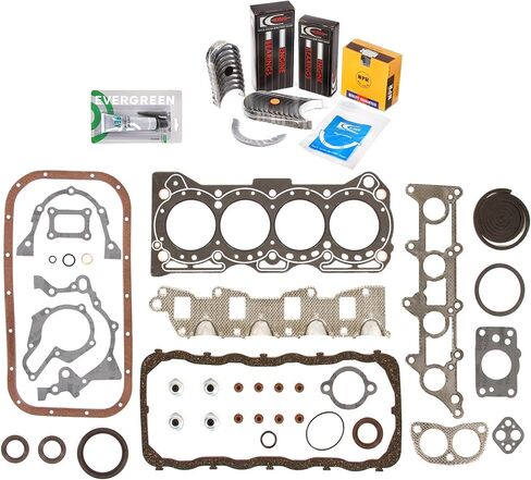 Evergreen SA-5494169281-3 Full Gasket Set Bearings Rings Fit 89-95 Geo Tracker Suzuki Sidekick 1.6 G16KC in Saudi Arabia