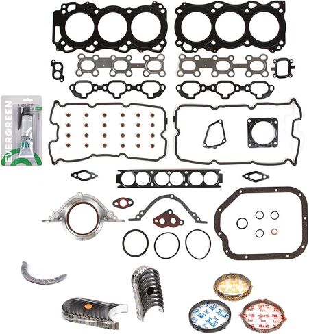 Evergreen SA-9761228193-5 Full Gasket Set Bearings Rings Compatible With/For 01-04 Infiniti QX4 Nissan Pathfinder 3.5L in Saudi Arabia